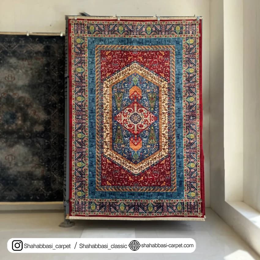 فرش سنتی کد 800150 لاکی — تصویر ۲