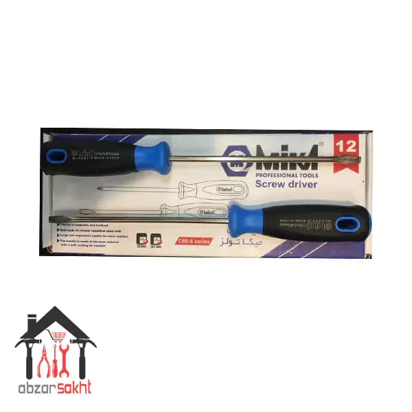 پیچ گوشتی میکا 6*150 MIKA مدل C66-S بسته 12 عددی — تصویر ۳