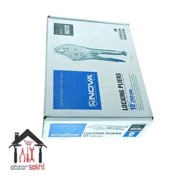 انبر قفلی 10 اینچ نووا مدل NTP 8030 کارتن 36 عددی