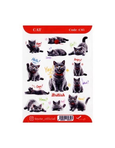 استیکر شفاف Cat کد C05
