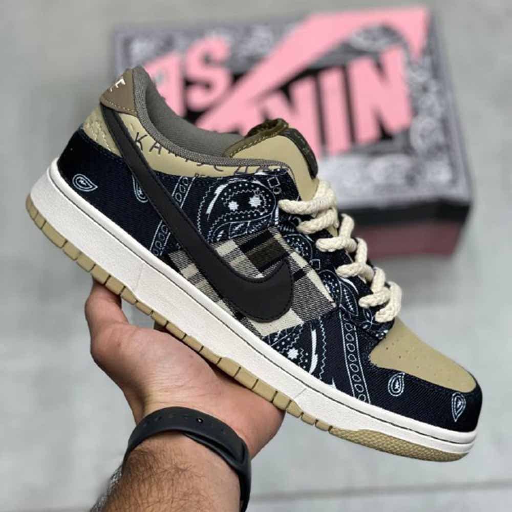 نایک اس بی دانک لو ترویس اسکات باندانا (مستر کوالیتی) Nike SB Dunk Low Travis Scott Bandana (Master quality)