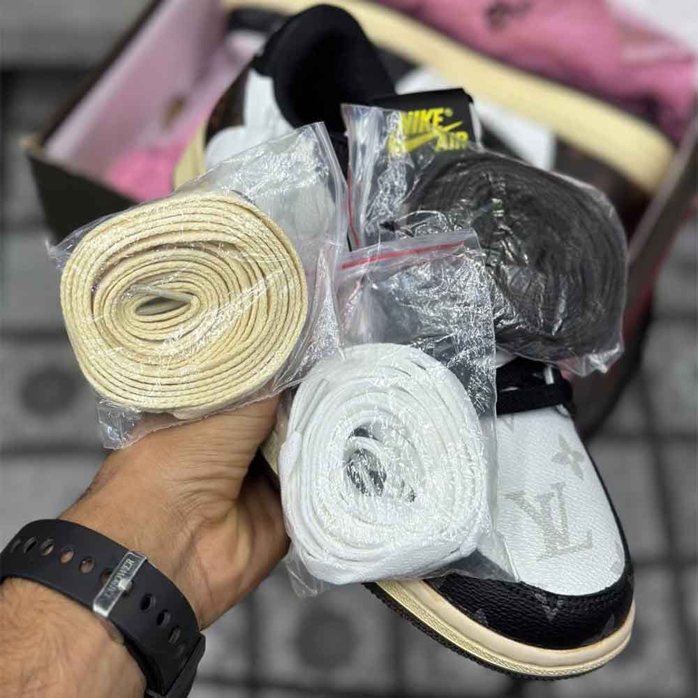 لوئیس ویتون ترویس اسکات ایرجردن 1 لو Louis Vuitton X Travis Scott X Air Jordan 1 Low — تصویر ۳