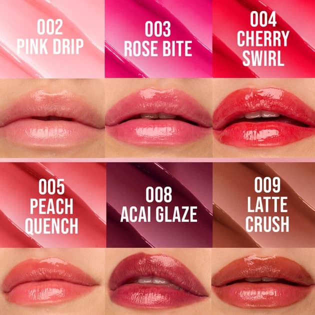بالم لب روغنی میبلین Lifter Glaze شماره rose bite 003 — تصویر ۳