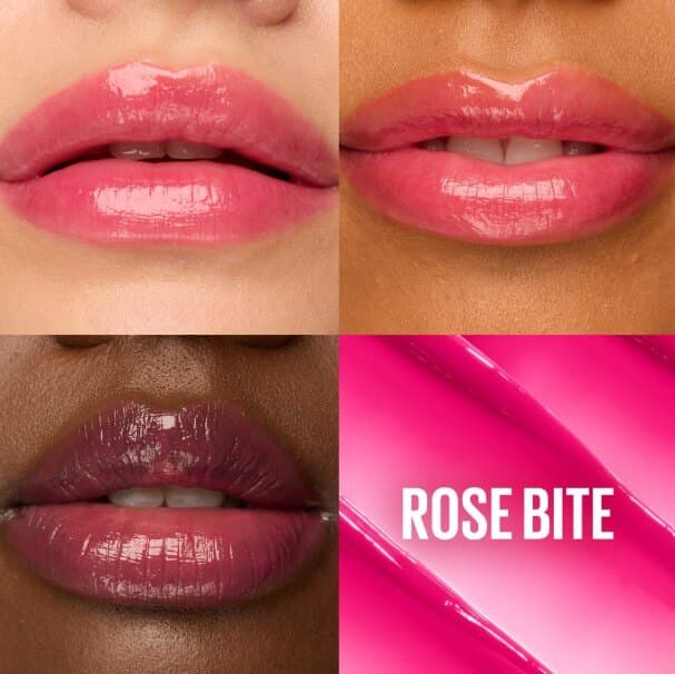 بالم لب روغنی میبلین Lifter Glaze شماره rose bite 003 — تصویر ۲