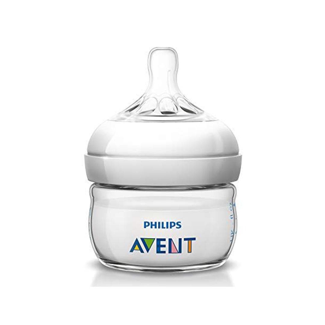 شیشه شیر اونت نچرال طلقی ۶۰ میلی لیتر avent نیم قطره مناسب نوزاد زودرس — تصویر ۸