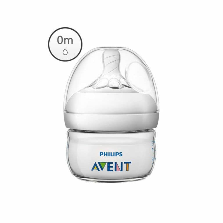 شیشه شیر اونت نچرال طلقی ۶۰ میلی لیتر avent نیم قطره مناسب نوزاد زودرس — تصویر ۴