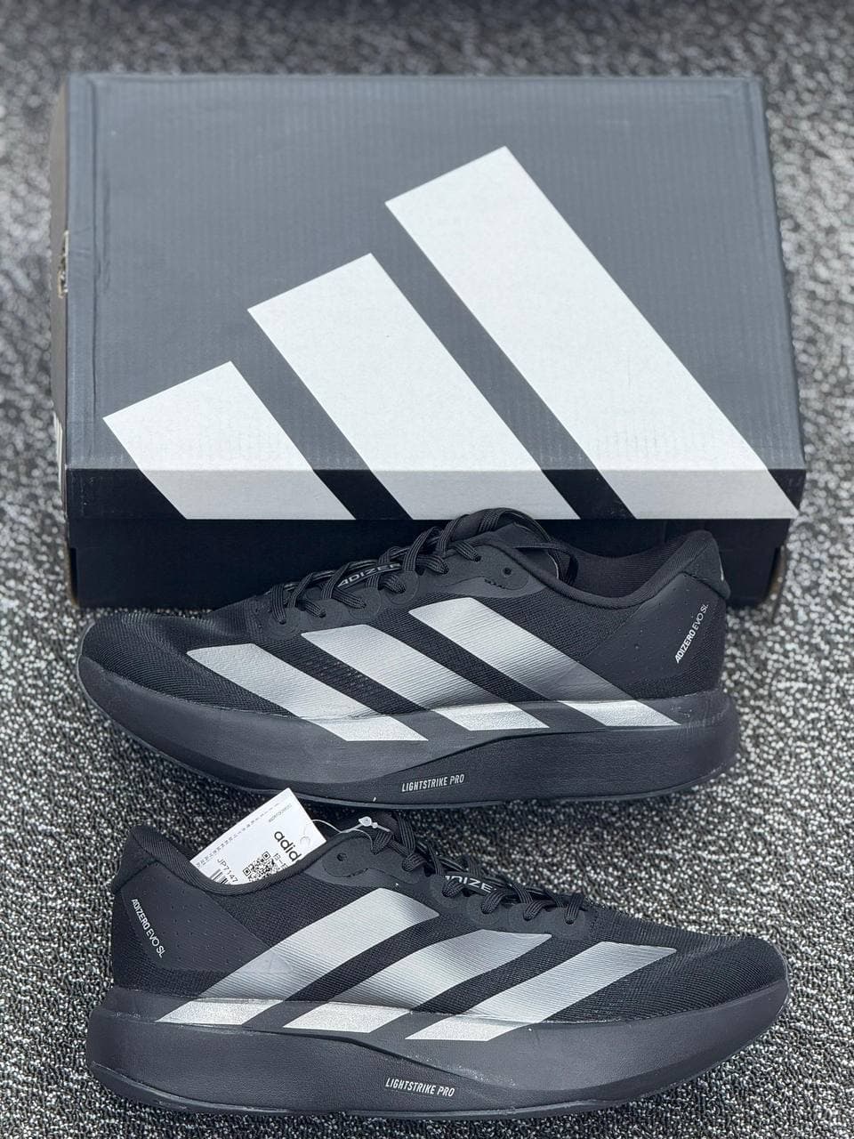 کفش کتونی مردانه آدیداس آدیزیرو مشکی طوسی adidas Adizero Evo — تصویر ۲