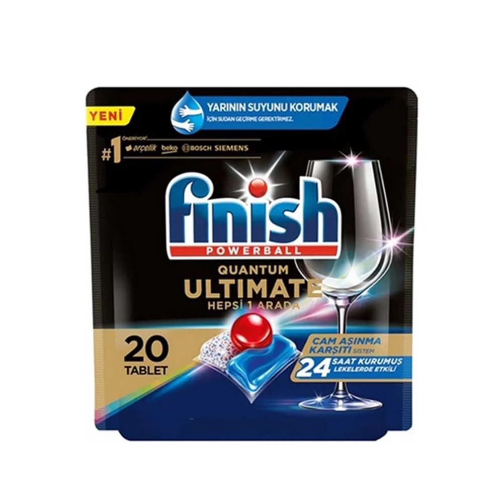قرص ماشین ظرفشویی فینیش Finish کوانتوم Ultimate Hepsi 1 Arada بسته 20 عددی