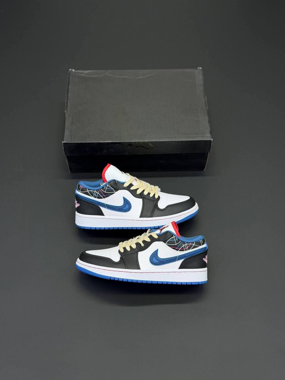 کفش کتونی زنانه و مردانه نایک ایر جردن 1 Jordan 1 Low SE Industrial Blue Sashiko — تصویر ۳