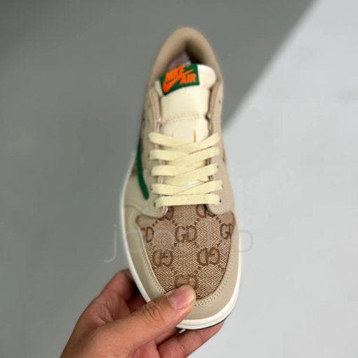 کفش کتونی مردانه نایک ایر جردن 1 تراویس اسکات گوچی Air Jordan1 Low X Travis Scott Gucci — تصویر ۲