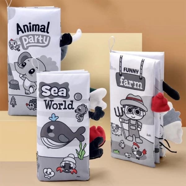 کتاب حمام پارچه ای سیاه سفید sobebear