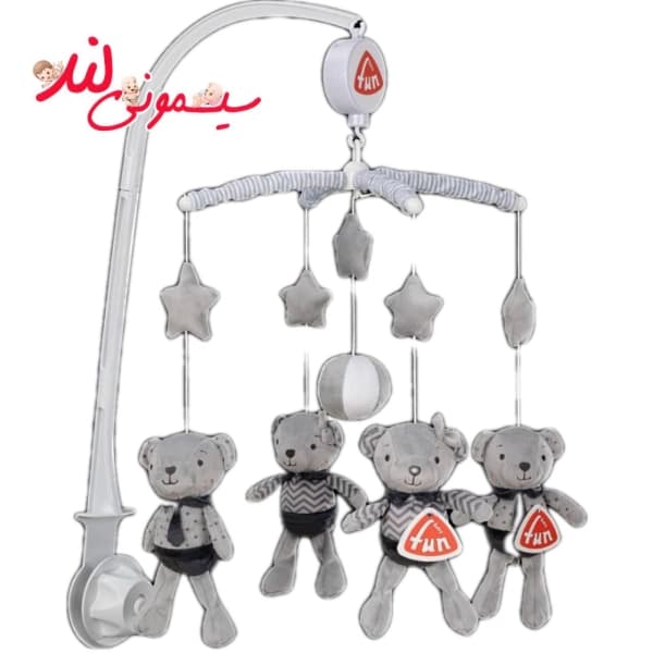 آویز تخت موزیکال کوکی طرح خرس بی بی فان — تصویر ۲