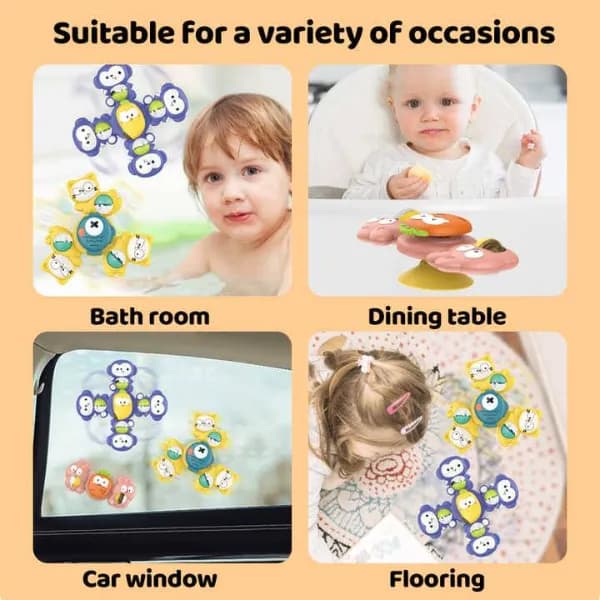 ست اسپینر سه تکه حیوانات baby rattle — تصویر ۴