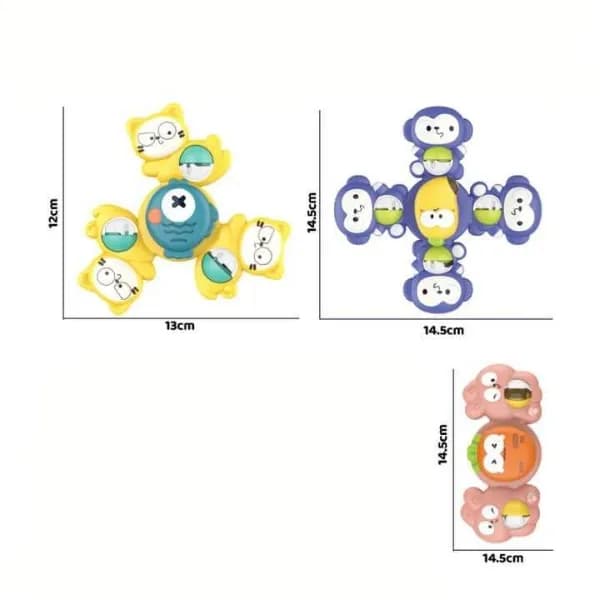 ست اسپینر سه تکه حیوانات baby rattle — تصویر ۲