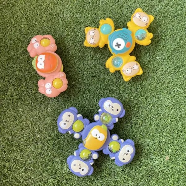 ست اسپینر سه تکه حیوانات baby rattle — تصویر ۵