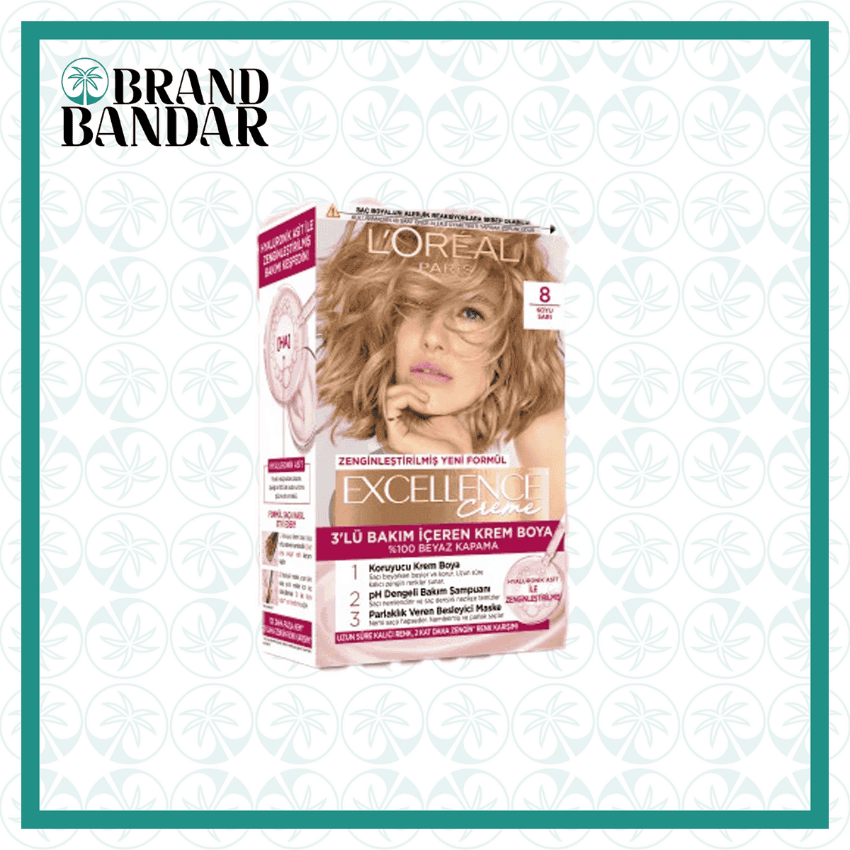 رنگ مو لورال شماره 8 Loreal hair color number