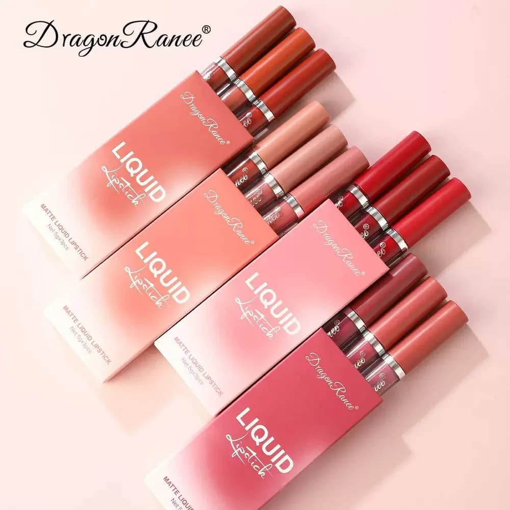 پک رژ لب مایع مات Dragon Ranee مجموعه 3 عددی