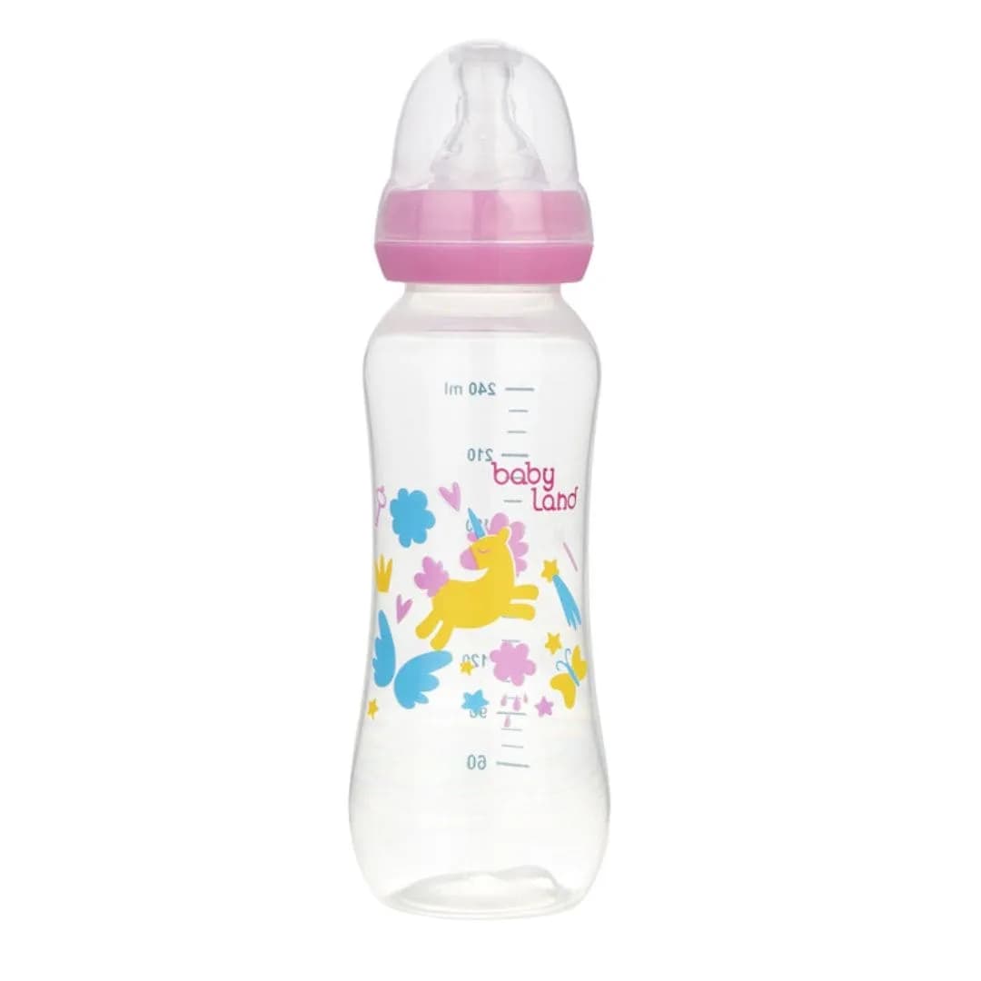 شیشه شیر ارتودنسی بیبی لند کد 241 مناسب 6-18 ماه