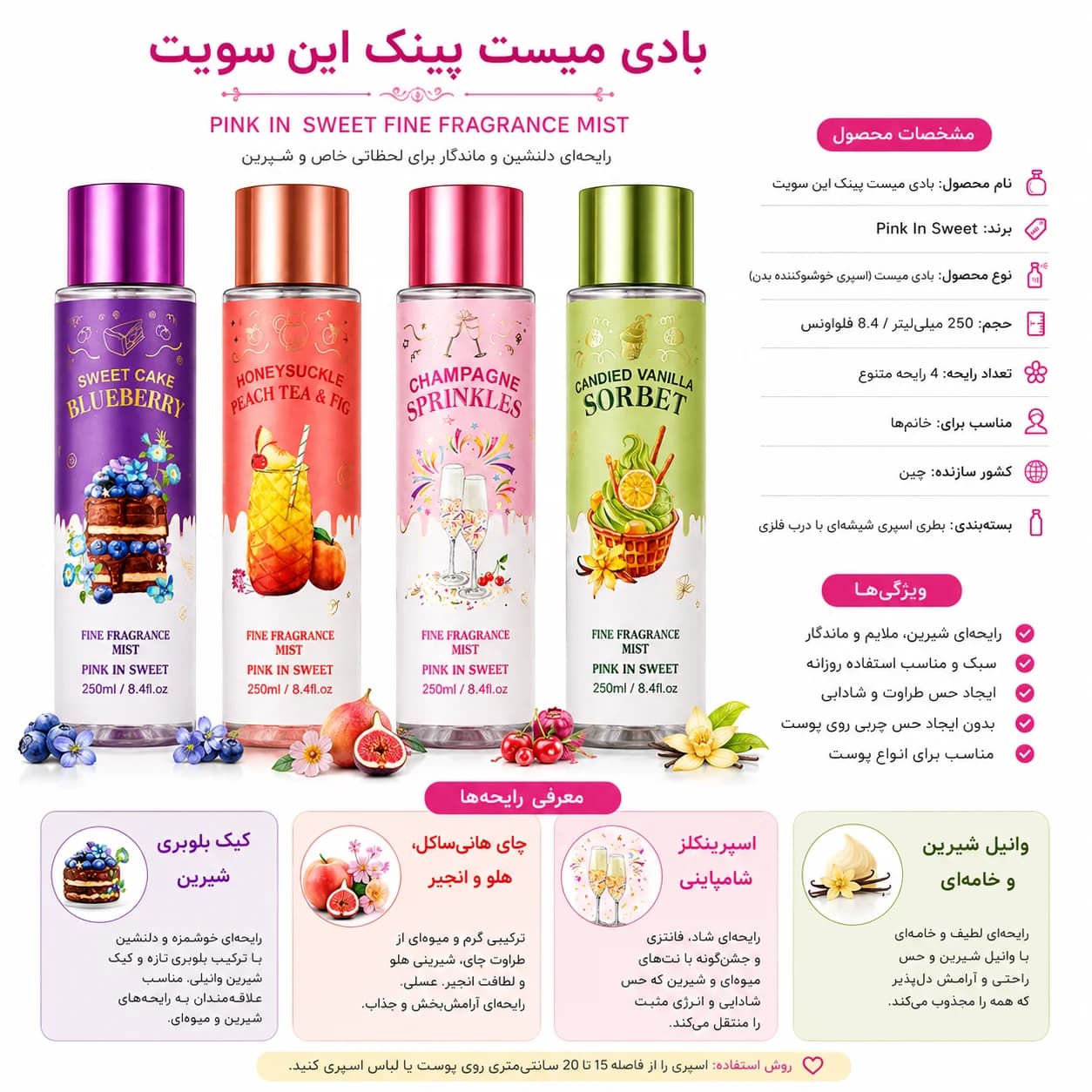 بادی میست پینک این سویت Pink in Sweet — تصویر ۲