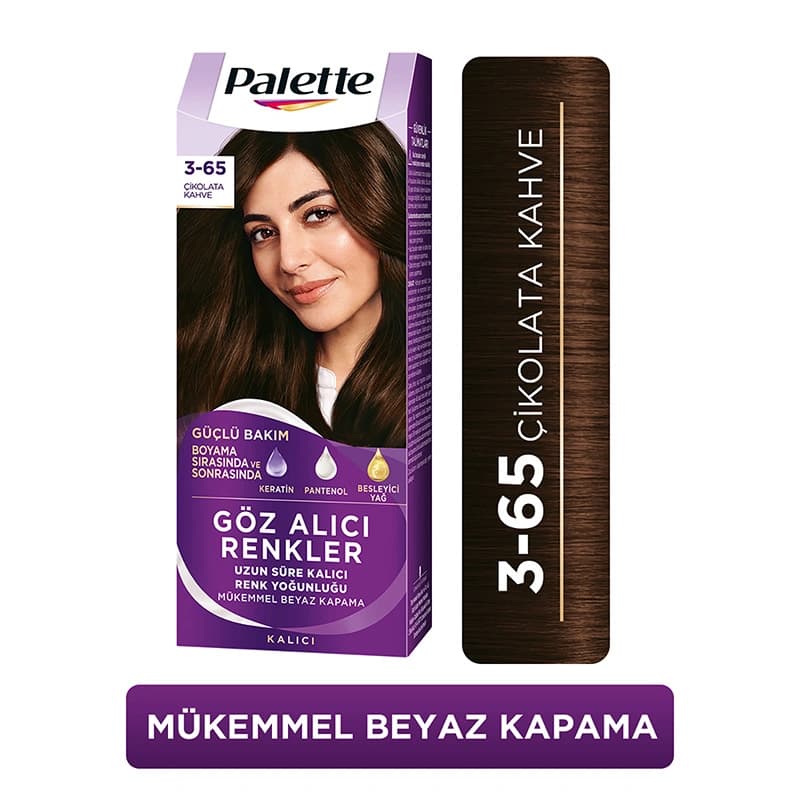 کیت رنگ موی پالت 3-65 شکلاتی قهوه‌ای — تصویر ۷