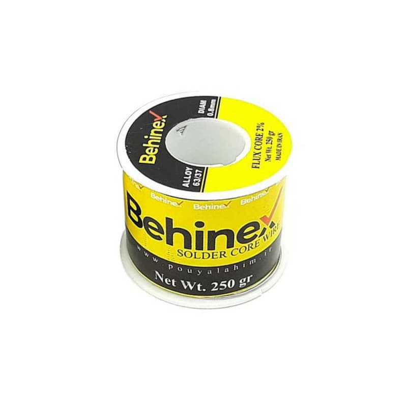 سیم قلع بهینکس 250 گرمی قطر 0.8 میلیمتر (نمایندگی رسمی بهینکس)