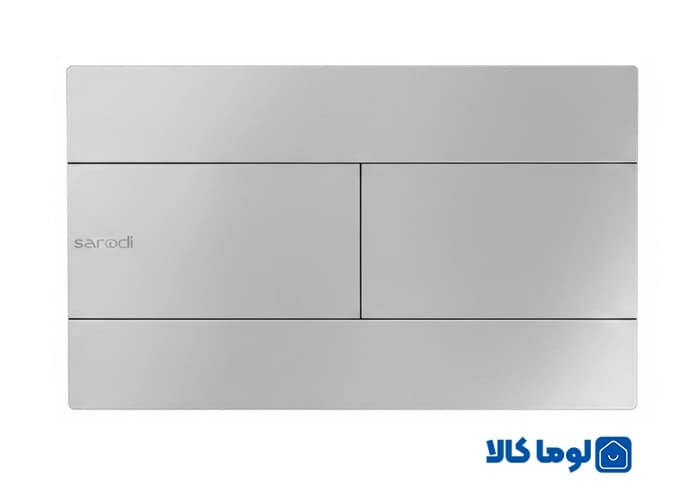کلید فلاش تانک توکار ایمن آب مدل فلت فرون | استیل خش دار — تصویر ۲