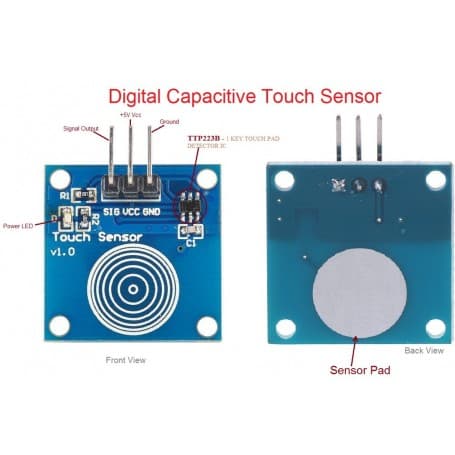 ماژول سنسور لمسی TTP223- PAD TOUCH — تصویر ۲