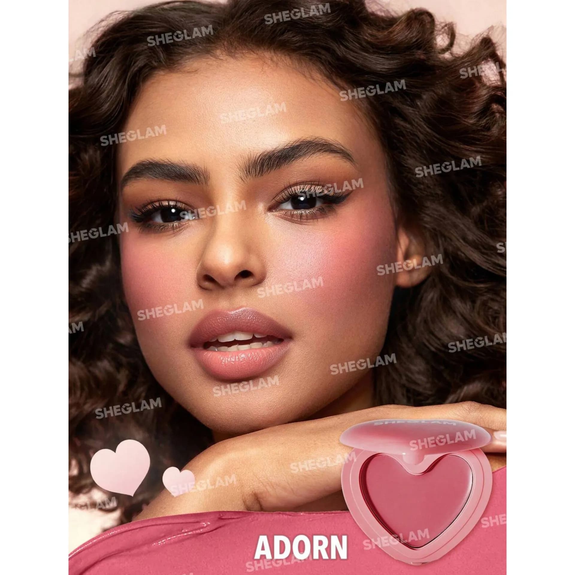 رژگونه کرمی قلبی شیگلم مدل Playing Cupid رنگ Adorn — تصویر ۳