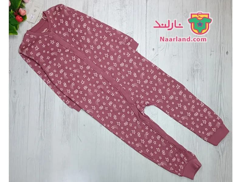 سرهم نوزادی بدون جوراب لوپیلو صورتی کالباسی طرح ستاره — تصویر ۳