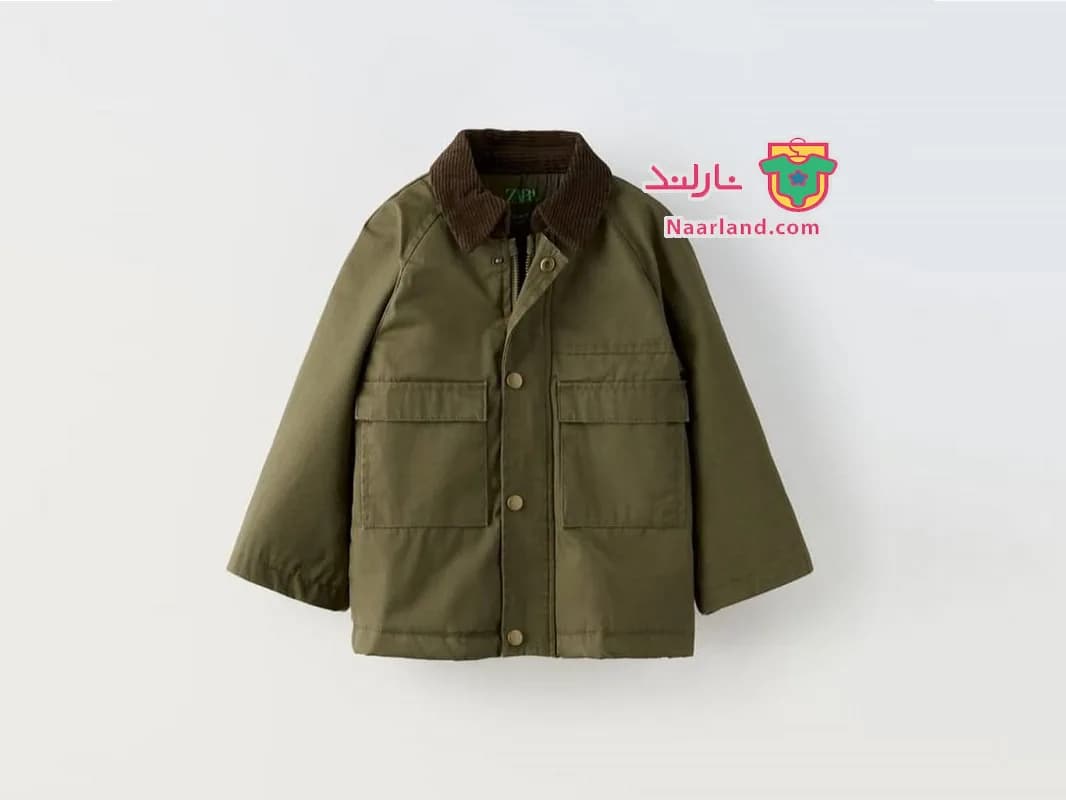 کاپشن شرلینگ یونی سکس Zara سبز یشمی تیره