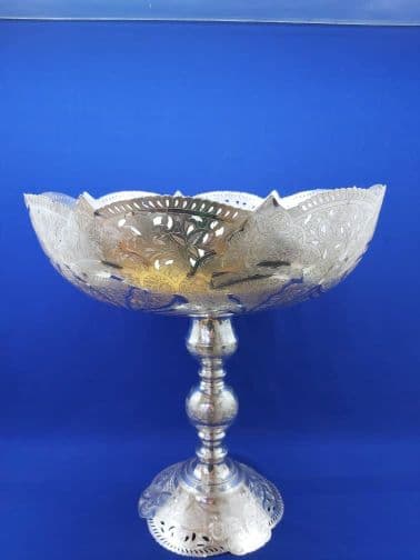 میوه خوری بزرگ پایه دار طرح نقره — تصویر ۲