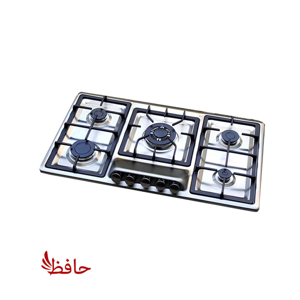 اجاق گاز صفحه ای استیل پنج شعله مدل S505