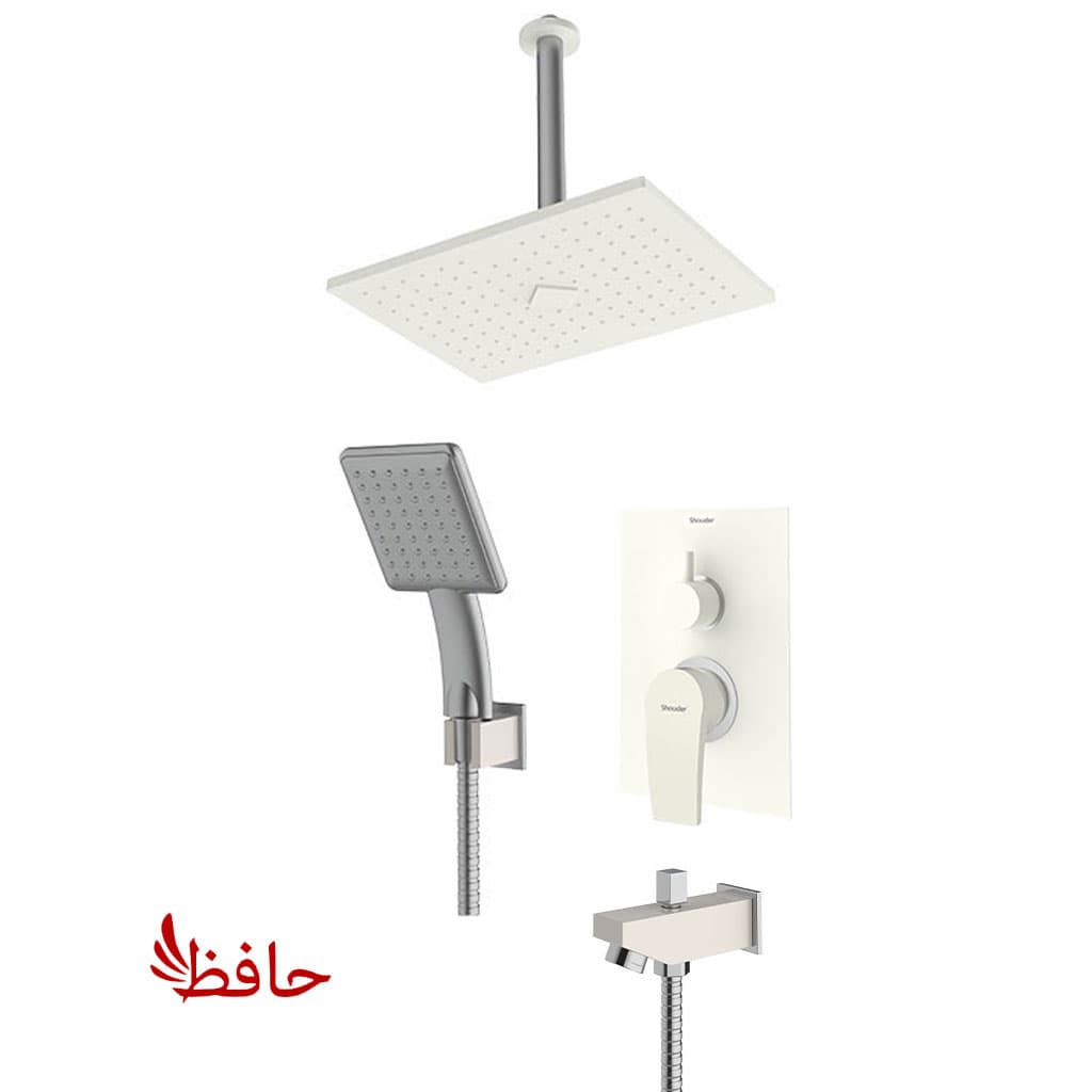 شیر حمام توکار شودر مدل رومر پلاس شیری کروم تیپ 4 — تصویر ۲