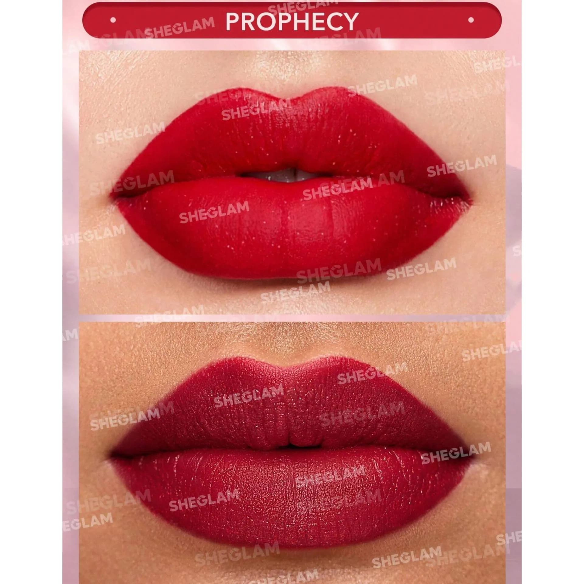 رژلب جامد مدل starlight velvet شیگلم SHEGLAM رنگ prophecy — تصویر ۲