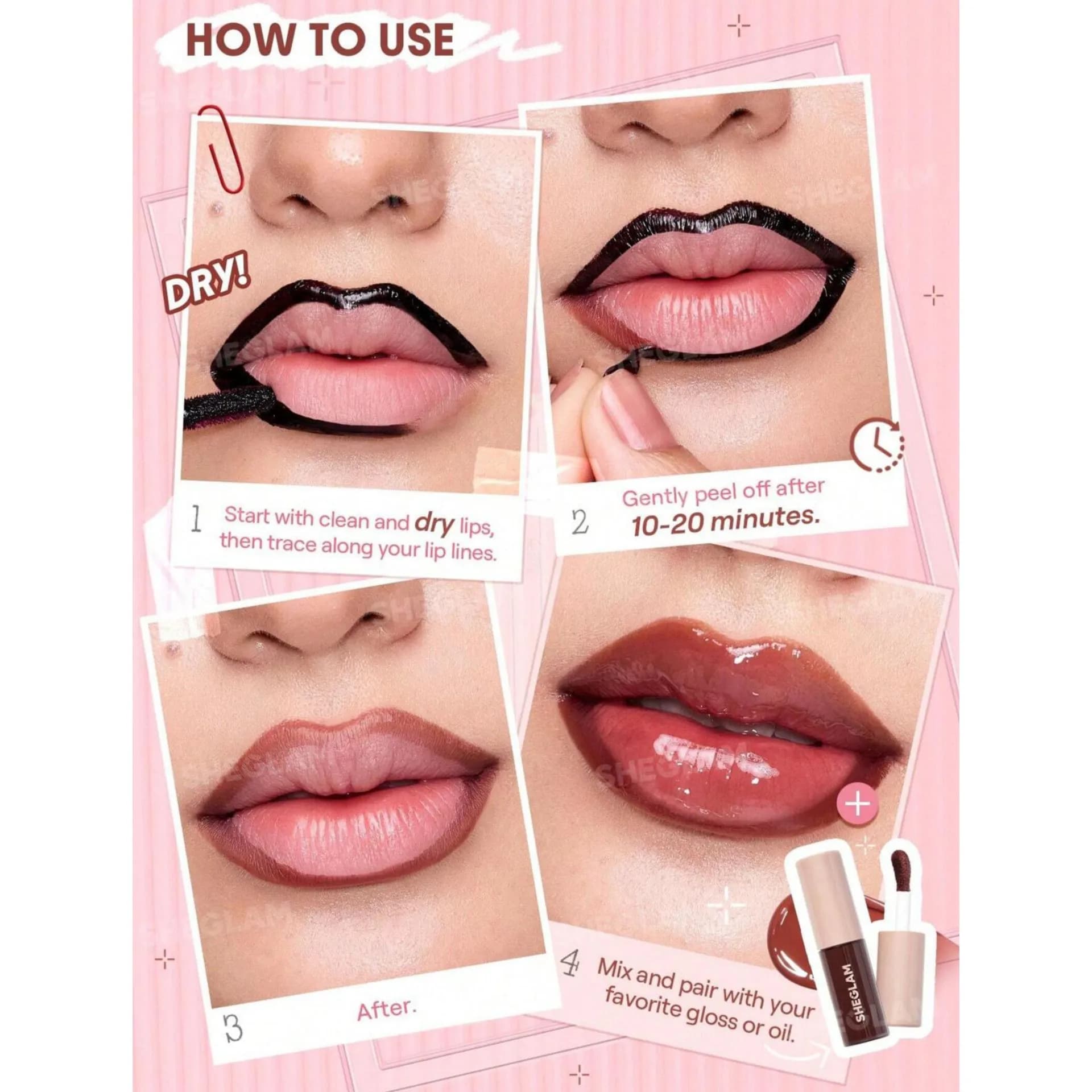 خط لب پیل آف شیگلم SHEGLAM — تصویر ۳
