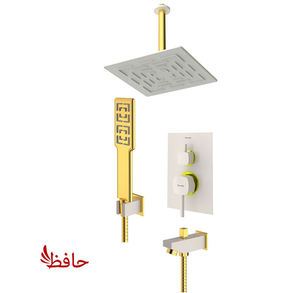 شیر حمام توکار شودر مدل رومر شیری طلایی تیپ 4 BRASS — تصویر ۲