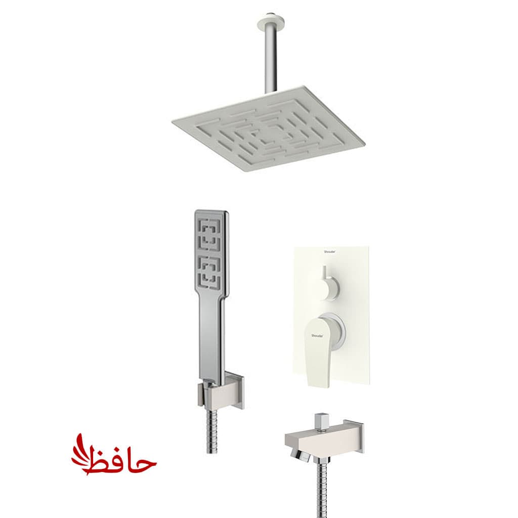 شیر حمام توکار شودر مدل رومر پلاس شیری کروم تیپ 4 BRASS — تصویر ۲