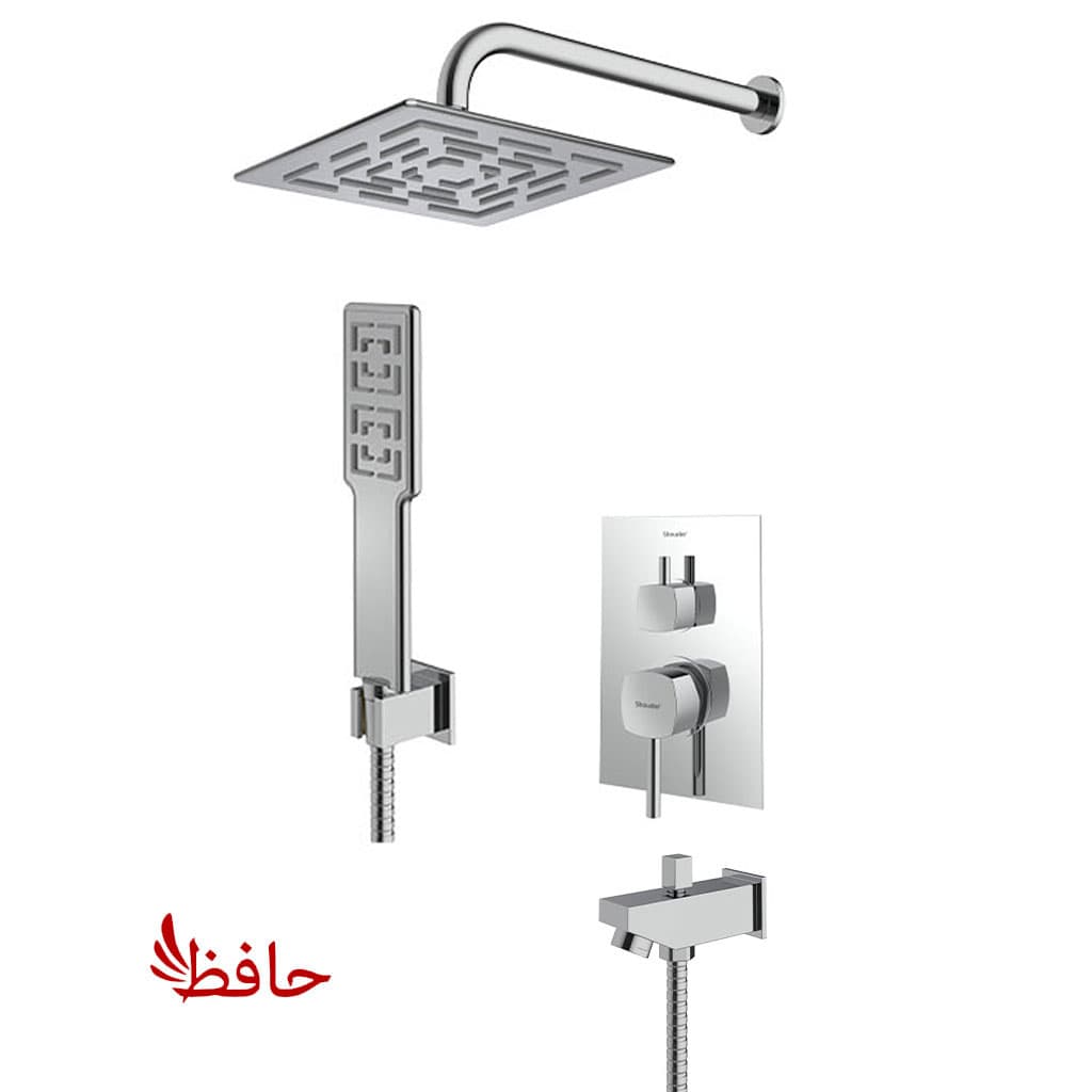 شیر حمام توکار شودر مدل رومر کروم تیپ 4 BRASS