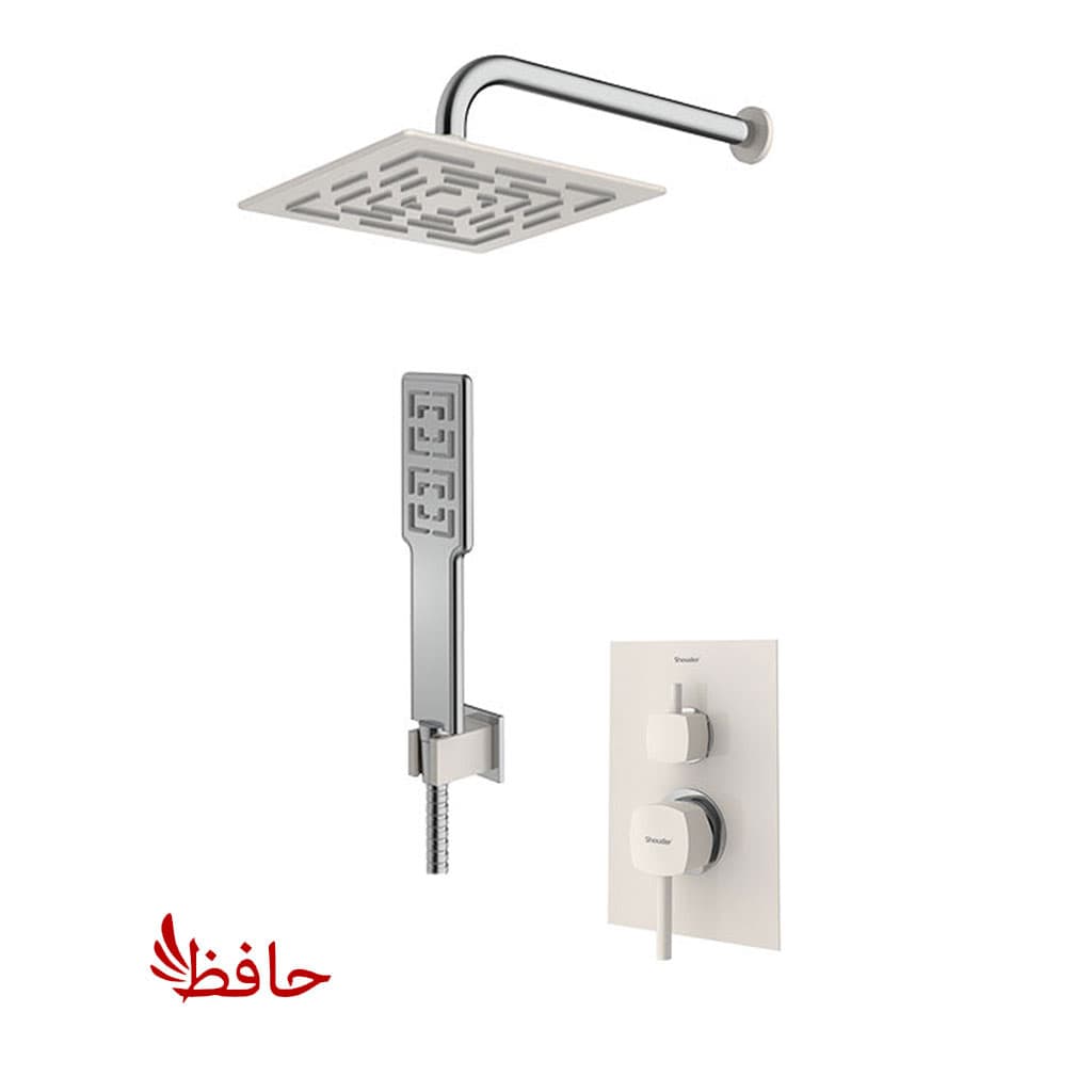 شیر حمام توکار شودر مدل رومر شیری کروم تیپ 3 BRASS