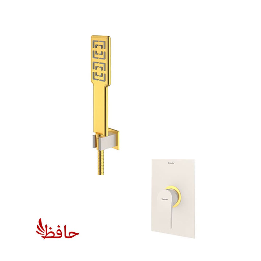 شیر حمام توکار شودر مدل رومر پلاس شیری طلایی تیپ 2 BRASS
