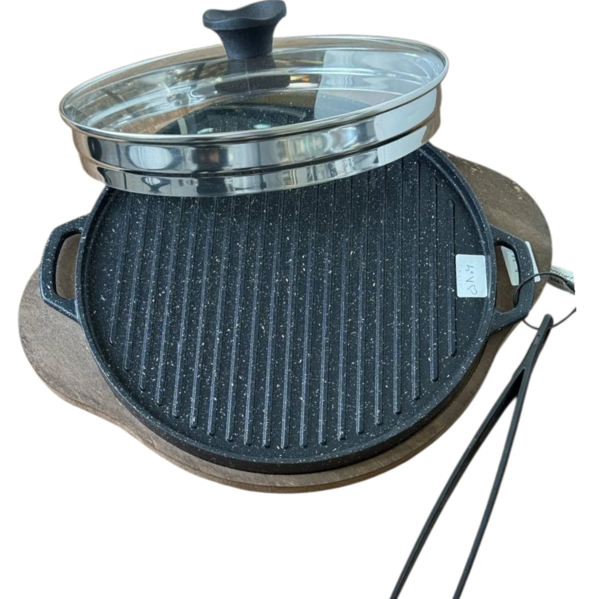 تابه گریل گرد KST کی اس تی سایز 35 (با درب و انبر) کد 5806