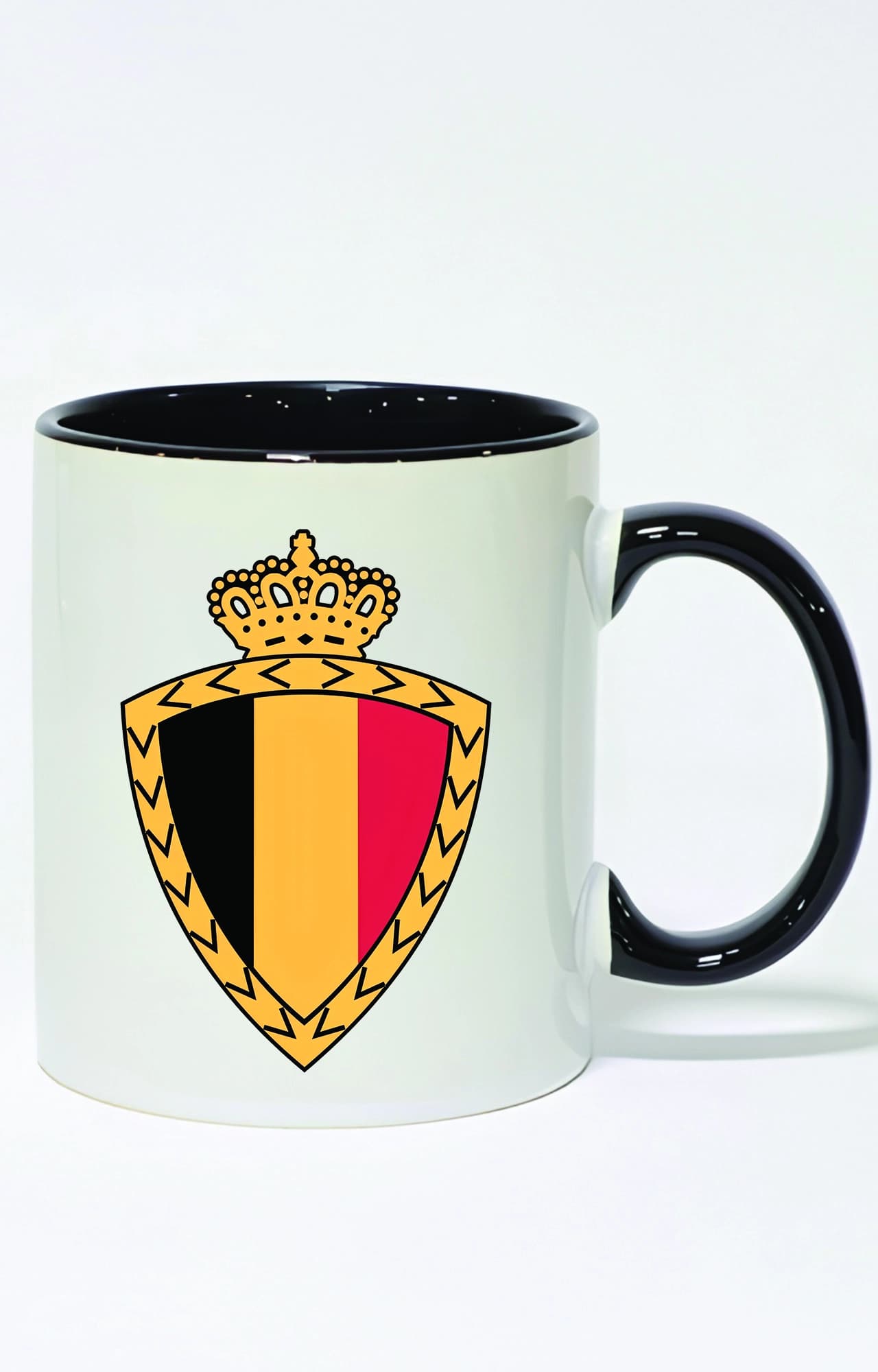 ماگ دسته و داخل رنگی طرح بلژیک Belgium کد 4787