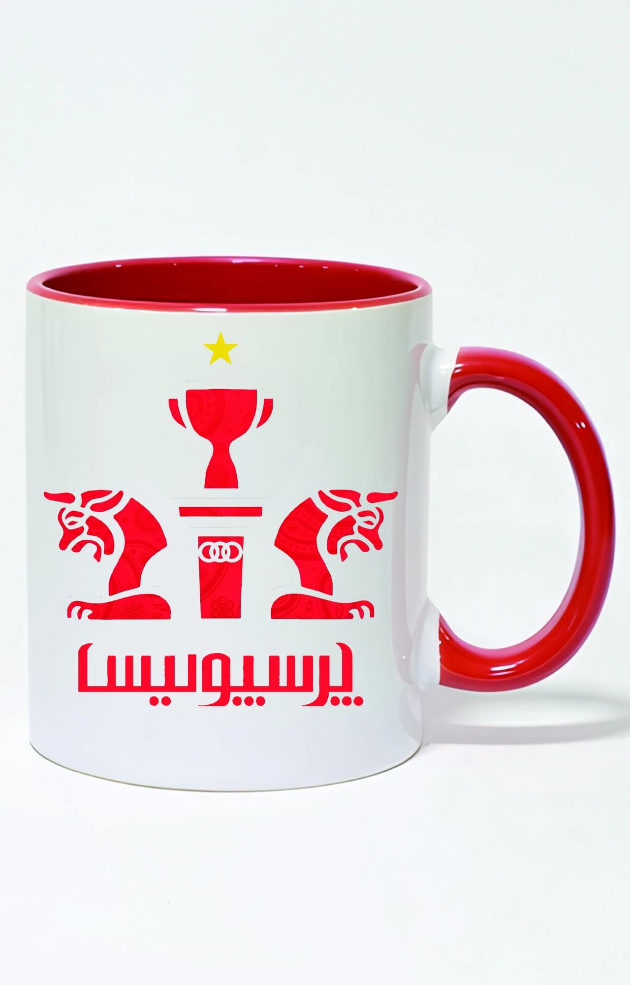 ماگ دسته و داخل رنگی طرح پرسپولیس perspolis کد 3463
