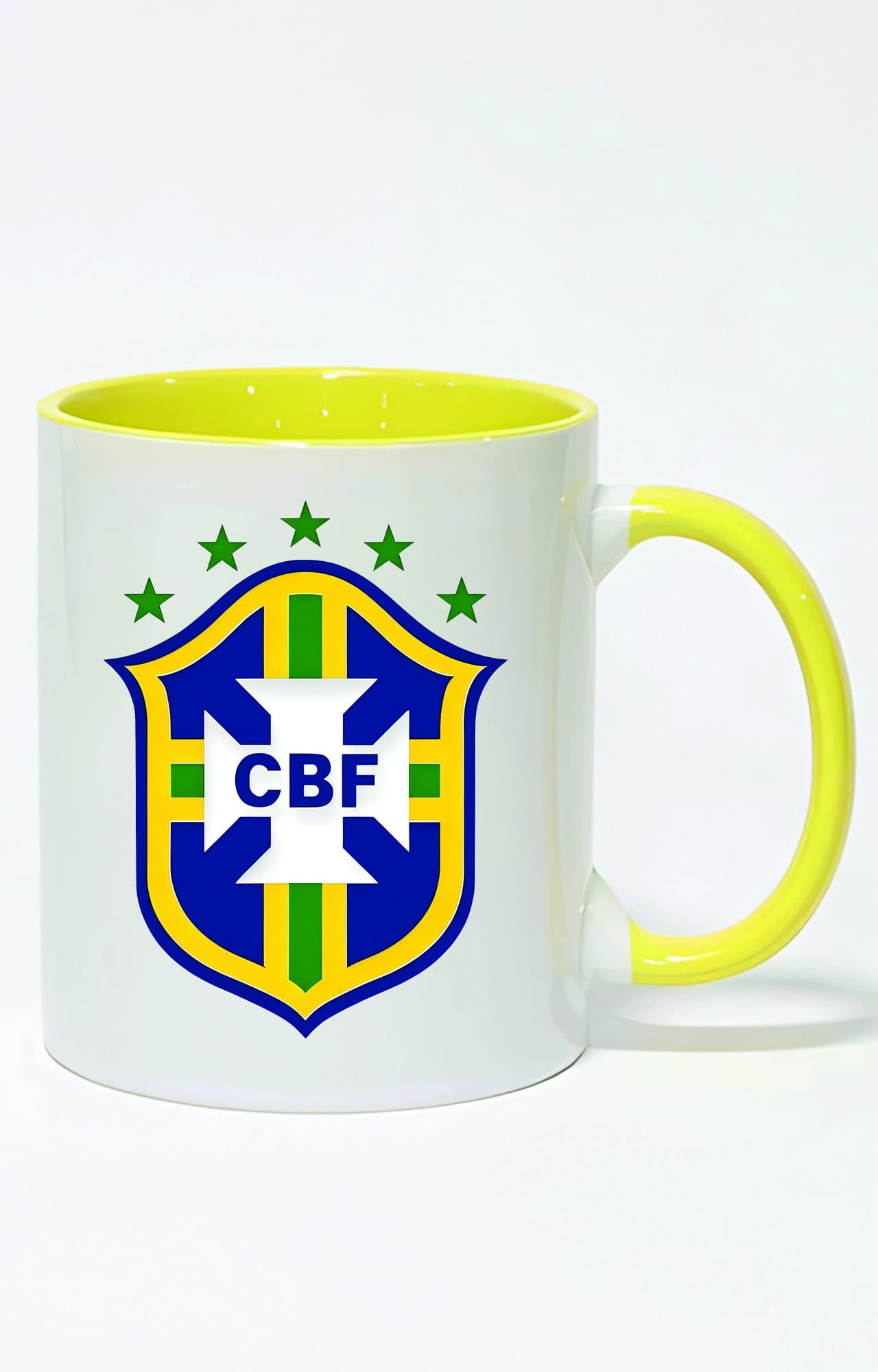 ماگ دسته و داخل رنگی طرح برزیل brasil کد 4778
