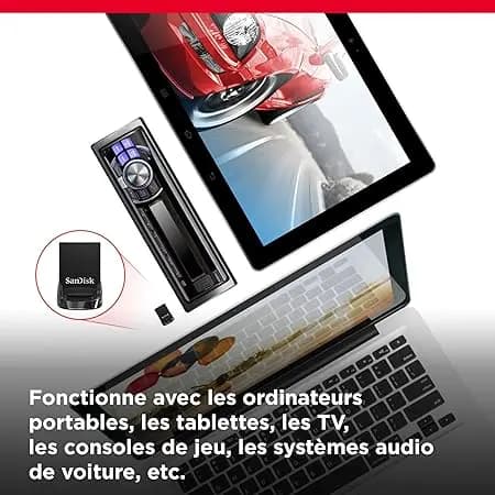 فلش سن دیسک آمریکاUSB 3.2 Ultra Fit SanDisk flash 512gمگ بر ثانیه400mb کد 25893 — تصویر ۳