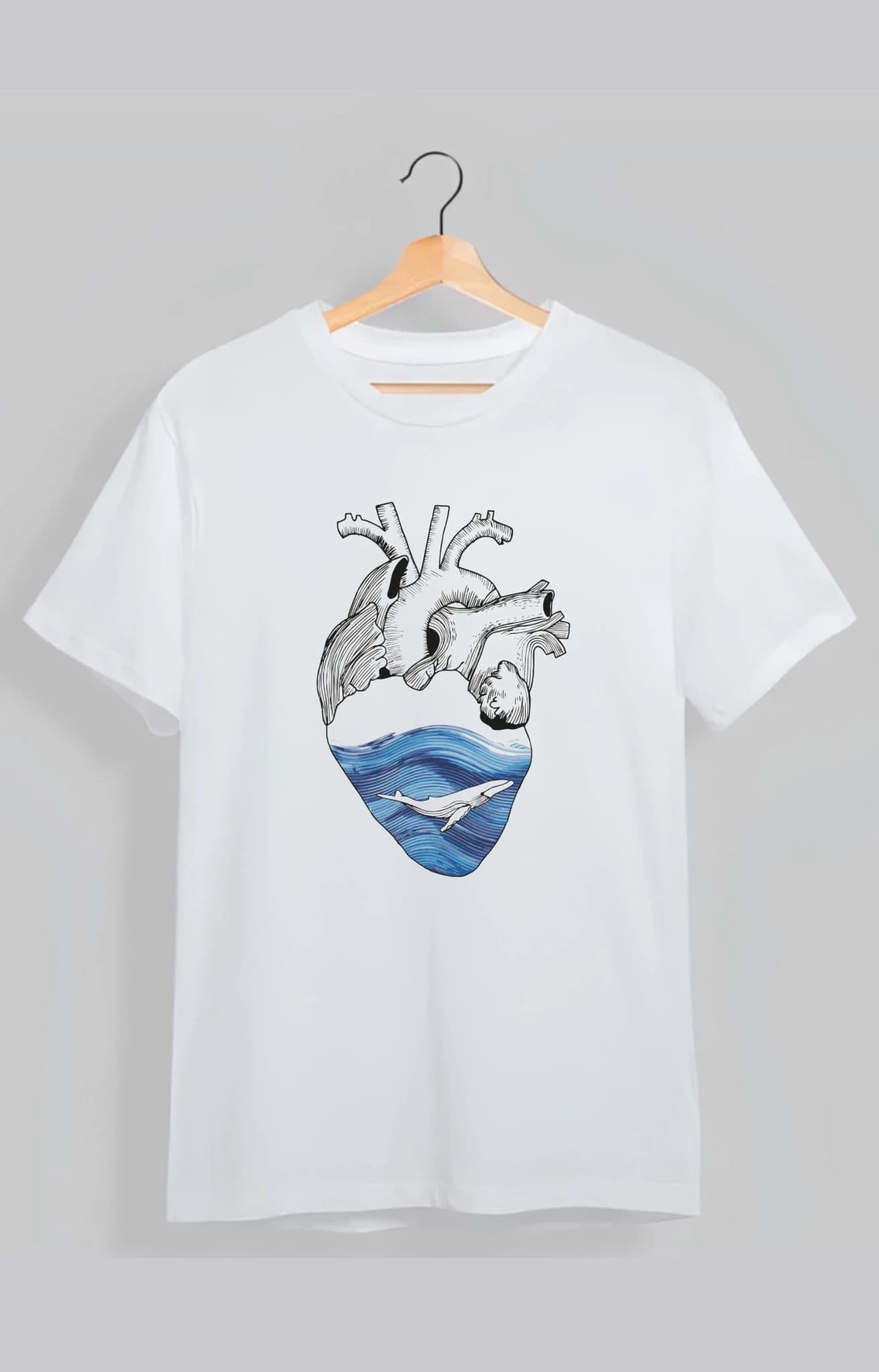 تیشرت اسپان طرح قلب heart کد 10083