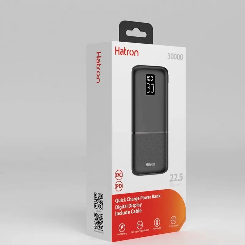پاوربانک هاترون مدل HPB 3070 PQ ظرفیت 30000 میلی آمپر ساعت — تصویر ۴