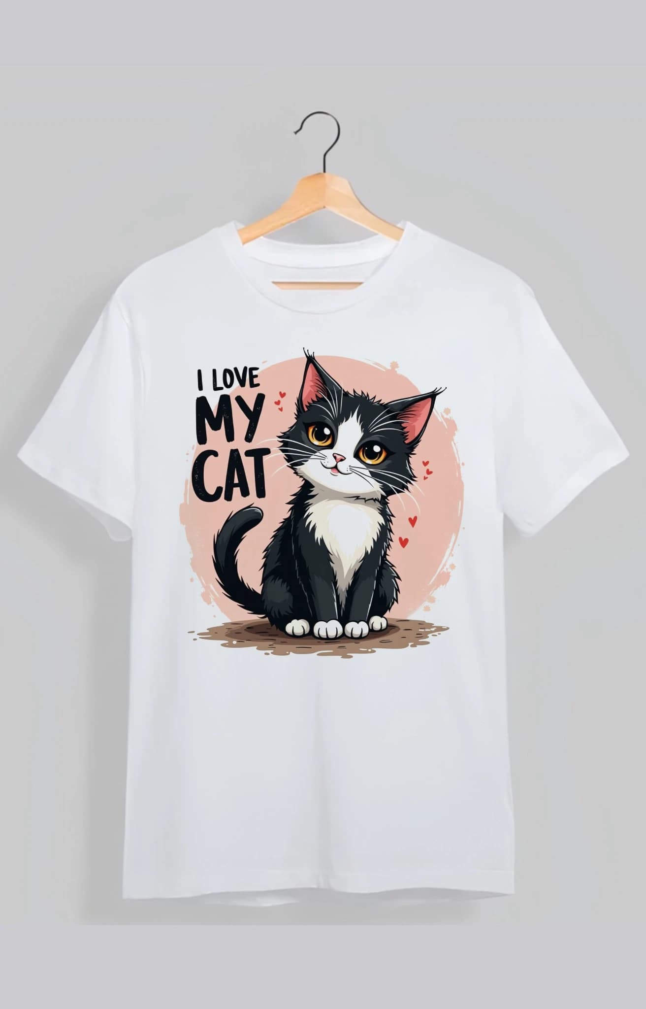 تیشرت اسپان طرح گربه cat کد 10077