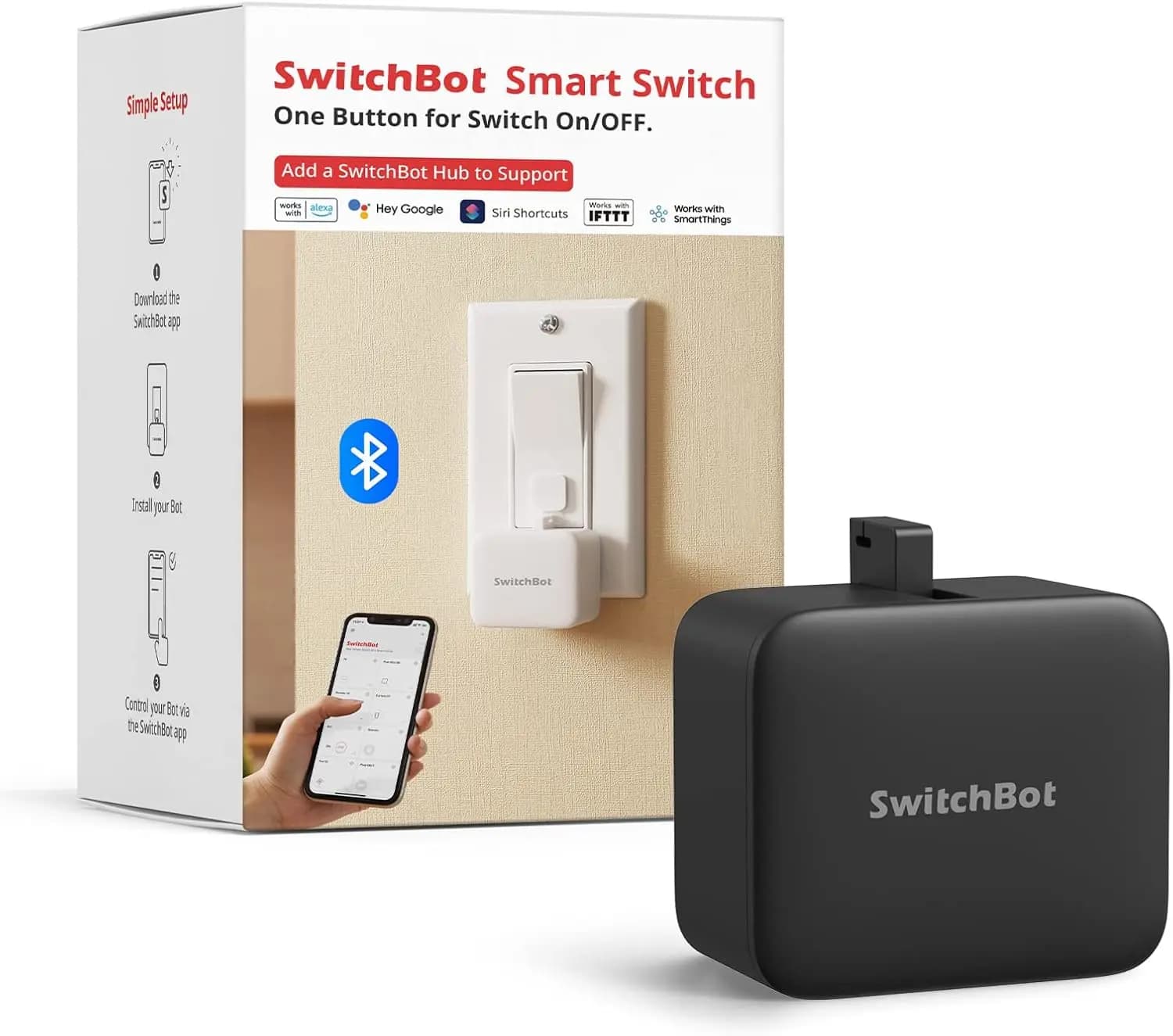 کلید هوشمند روشن و خاموش کردن مکانیکال سوییچ بات SwitchBot – رنگ سفید