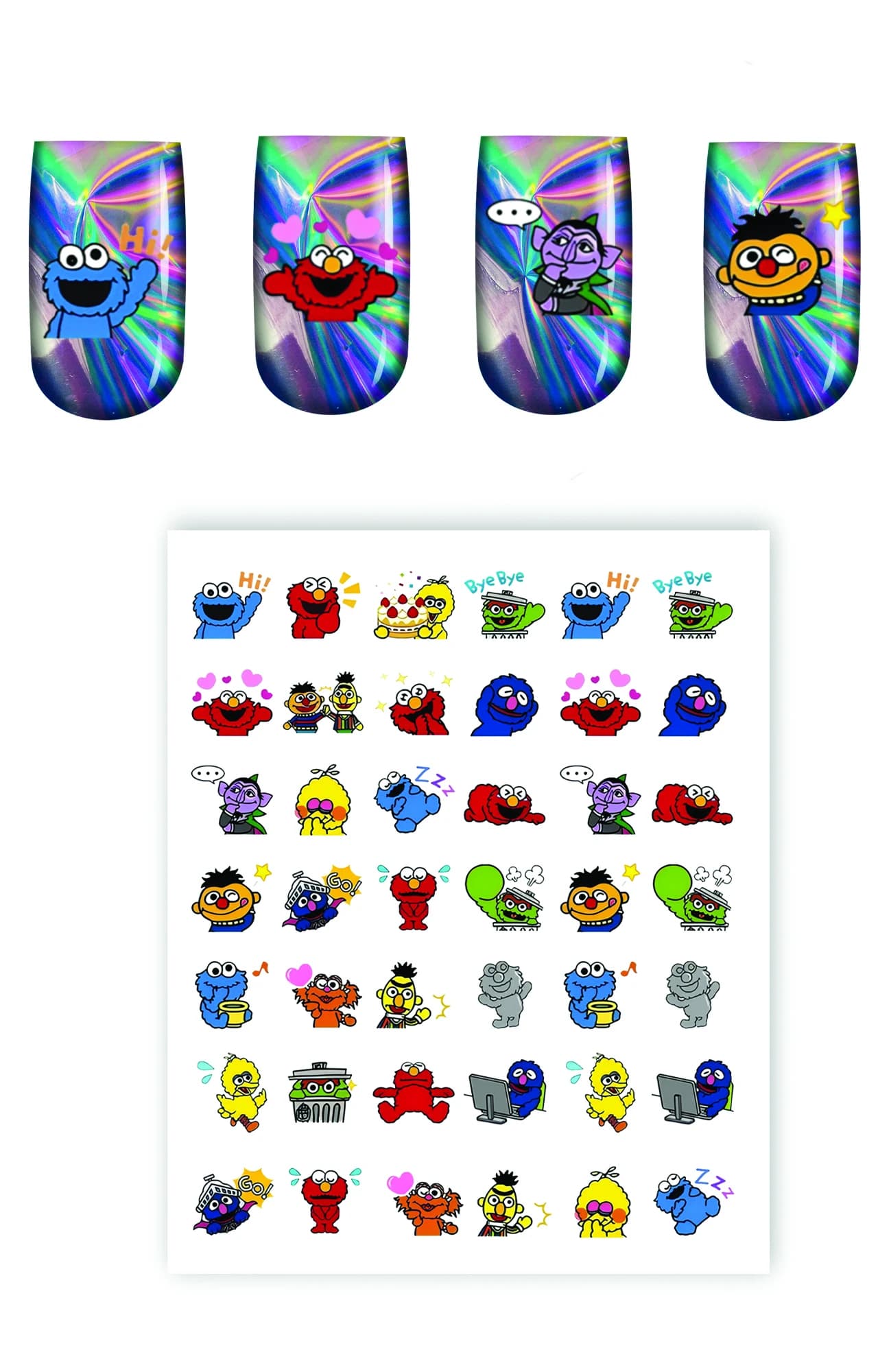 استیکر ناخن طرح المو elmo کد 3802
